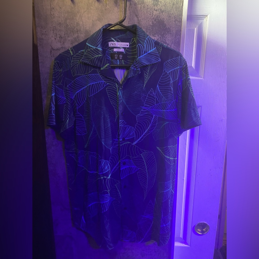 Zara button up t shirt